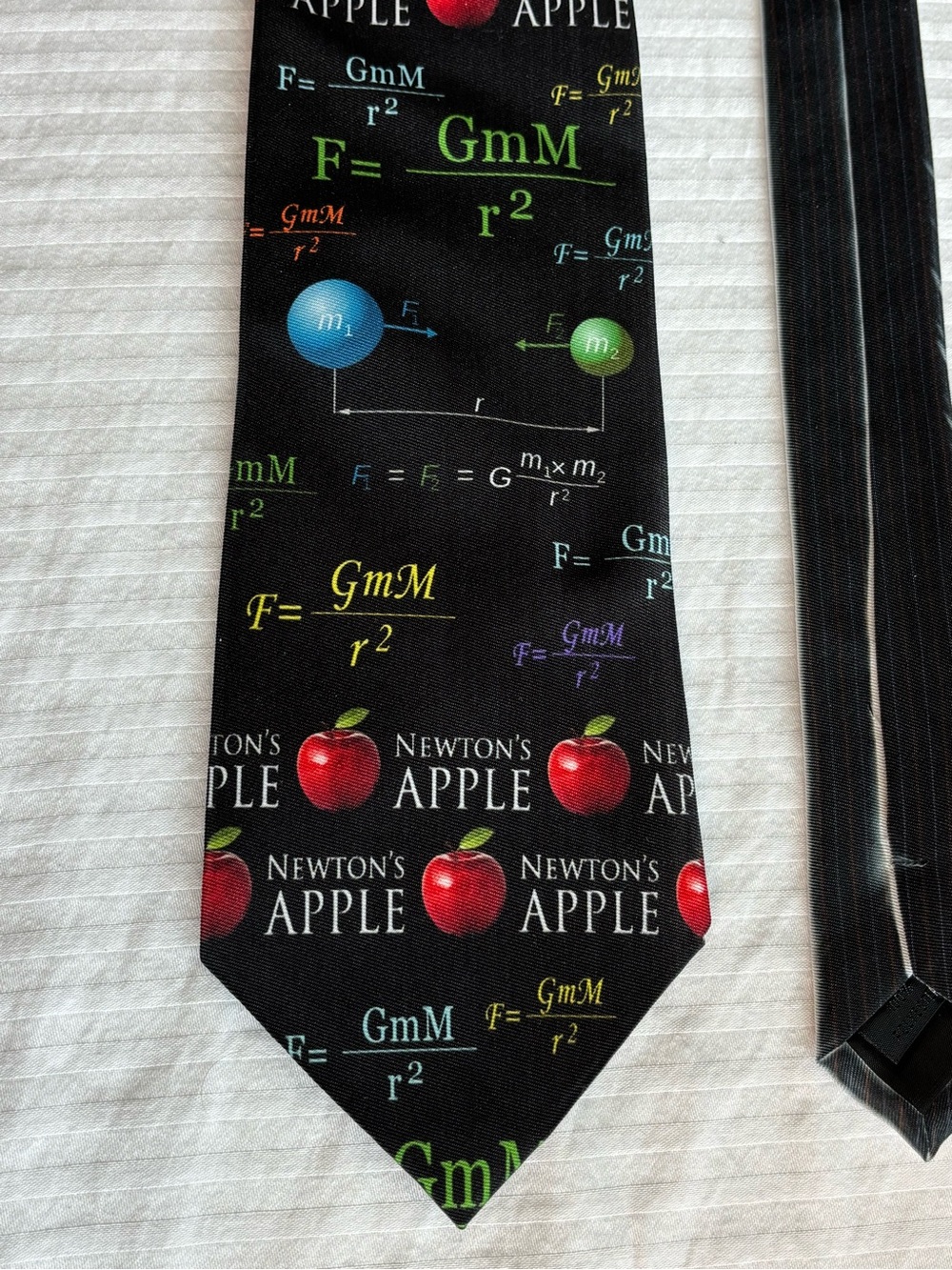 NEWTON’S APPLE - Law of Universal Gravitation Equation - Three Rooker Necktie